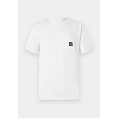 Afbeelding van Element Haut en Tricot Manches Courtes Icon Label Pocket SS Blanc L