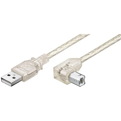 Afbeelding van Goobay USB 2.0 Hi Speed kabel 90, Transparant