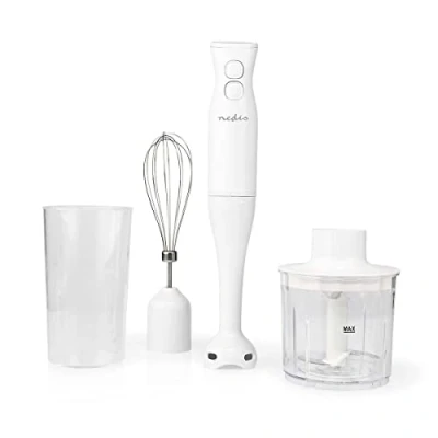 Afbeelding van Staafmixer set Nedis (400W, 2 snelheden, Hakmolen, Garde, Maatbeker)