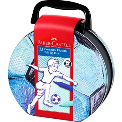 Afbeelding van Viltstift FC Connector koffer voetbal 33 stuks