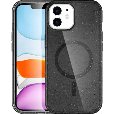 Afbeelding van imoshion Hoesje Geschikt voor iPhone 12 / Pro Sparkle Backcover MagSafe Zwart