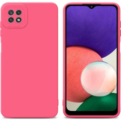 Afbeelding van Cadorabo Hoesje geschikt voor Samsung Galaxy A22 5G in Fluid ROOD Beschermhoes gemaakt van flexibel TPU silicone Cover Case