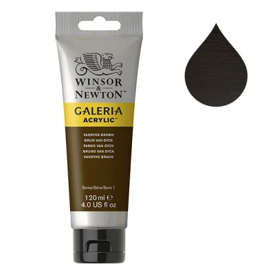 Image de Winsor &amp; Newton Galeria peinture acrylique (120 ml) 676 brun Van Dyck