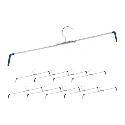 Afbeelding van Relaxdays broekhanger metaal rokhanger 10 stuks kledinghangers broekspanner
