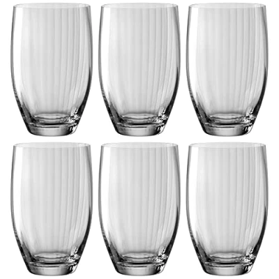 Afbeelding van Leonardo Poesia Longdrinkglas 460ml grijs set/6