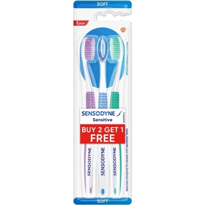 Afbeelding van Sensodyne Sensitive Tandenborstel 2 + 1 Borstels