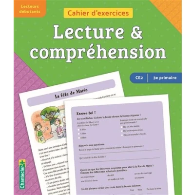 Image de Cahier d&#039;exercices lecture &amp; compréhension (CE2 3e primaire) (vert violet)