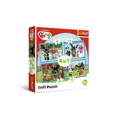 Afbeelding van Trefl 4in1 (12, 15, 20, 24) Happy Bing / Acamar Films