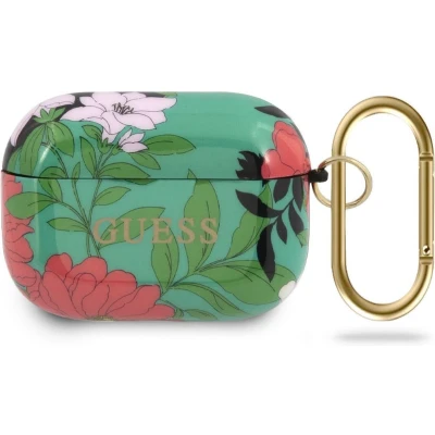Afbeelding van Guess Groen AirPods Pro Case Bloemenpatroon