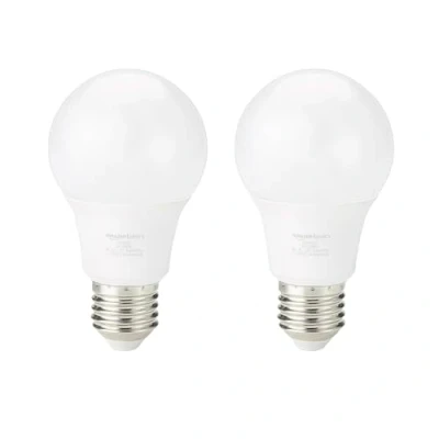 Afbeelding van Amazon Basics 2 x E27 LED lamp (Edison schroefbasis), 8 W (komt overeen met 60 W), koud wit, niet dimbaar