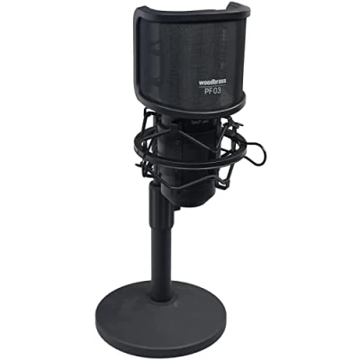 Afbeelding van WOODBRASS Bird UM1 Podcast Pack Zwart USB Cardioïde Microfoon met Condensator PC en Mac voor Broadcast Opname, Streaming, Podcasting, Conferentie, Home Studio Mao, Voice Off
