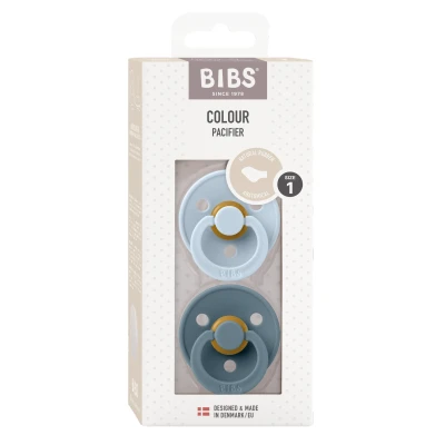 Afbeelding van BIBS Colour Fopspeen Anatomisch Baby Blue/Petrol 0 6 maanden Duopack