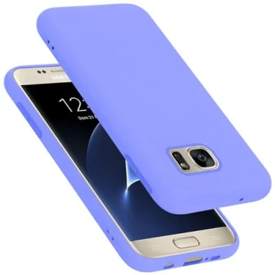 Afbeelding van Cadorabo Hoesje compatibel met Samsung Galaxy S7 en LIQUID LIGHT PURPLE Flexibele TPU siliconen beschermhoes