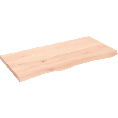 Afbeelding van vidaXL Wastafelblad 100x50x4 cm onbehandeld massief hout