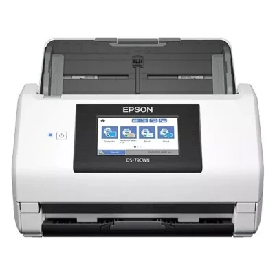 Image de Epson WorkForce DS 790WN Scanner de documents Recto verso A4/Legal 600 dpi x jusqu&#039;à 45 ppm (mono) / (couleur) Chargeur automatique (100 feuilles) 7000 pages par jour USB 3.0 Gigabit LAN Wi