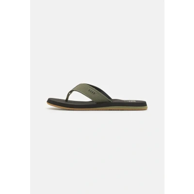 Afbeelding van Reef THE Layback Teensandalen, Heren, Maat: 37.5, Black/olive Pu
