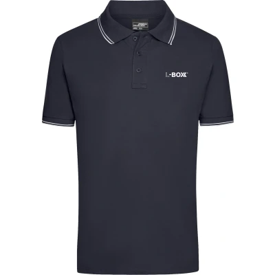 Afbeelding van L Boxx, Mannen, Shirt, Herenpolo navy/wit maat M, Blauw, (M)