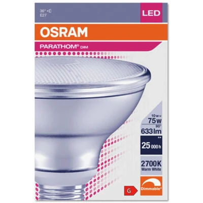 Afbeelding van OSRAM LED reflectorlamp Lampvoet: E27 Warm wit 2700 K 10 W PARATHOM DIM PAR30 [Energie efficiëntieklasse A]