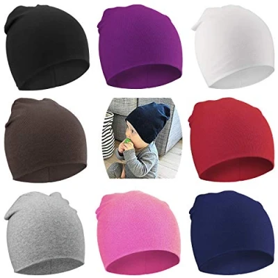 Afbeelding van DRESHOW Babymuts voor pasgeborenen, peuters, zacht, schattig, gebreid, baby&#039;s, jongens, kinderen, mutsen, 8 stuks 34 4
