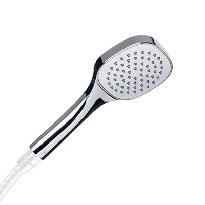 Afbeelding van Tokyo handdouche regendouche met waterbesparend systeem, chroom en wit, 10 cm de diametro