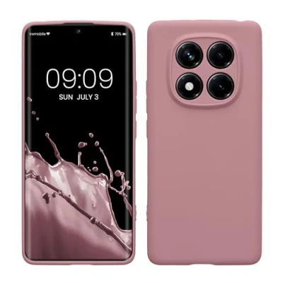 Afbeelding van kwmobile telefoonhoesje geschikt voor Xiaomi Redmi Note 14 Pro 4G Hoesje smartphone Precisie camera uitsnede In mat oudroze