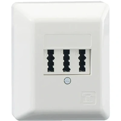 Afbeelding van Rutenbeck TAE 3x6NFN Ap rw Telefoonaansluitdoos Opbouw (op muur) Wit