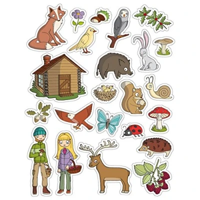 Afbeelding van APLI, stickers Het bos 3 hojas