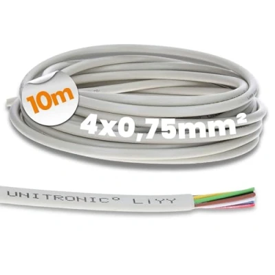 Afbeelding van 10 meter Lapp 0028604 LiYY besturingskabel 4x0,75 mm² I datakabel LED verlengkabel signaalkabel 4 draads belkabel datalijn