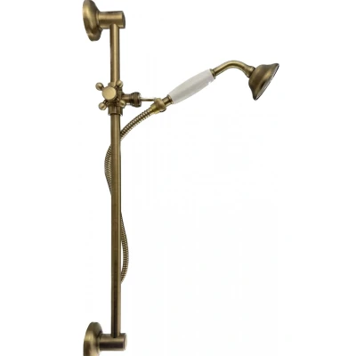 Afbeelding van PB klassieke Glijstangset met handdouche en doucheslang brons 1208899102