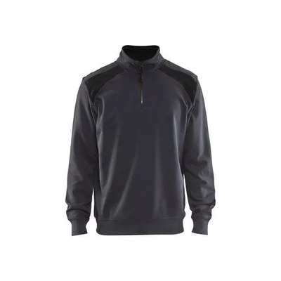 Image de Sweatà col camionneur bicolore grande taille gris moyen Blaklader