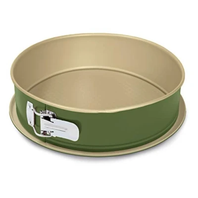 Afbeelding van Guardini Bnat, taartvorm met 1 bodem, 26 cm, druppelvrije staal antiaanbaklaag op basis van carnaubawas, kleur groen/beige