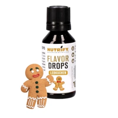 Afbeelding van NUTRIFY Advanced Nutrition Flavor Drops peperkoekaroma, 30 ml, kruidentaartaroma, zonder calorieën, suiker, vet, veganistisch, kleurstoffen