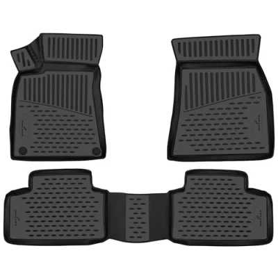 Afbeelding van WALSER XTR 75279 Vloermatset Waterdicht Rubber voor en achter Zwart Op maat gemaakt