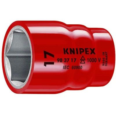 Image de KNIPEX 98 37 16 clé à douille pour vis six pans creux avec carré intérieur 3/8&quot; 46 mm
