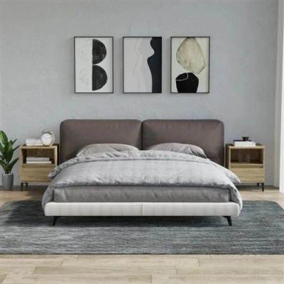 Afbeelding van Nachtkastjes 2 st 40x35x50 cm sonoma eikenkleurig