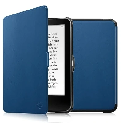 Afbeelding van FINTIE Hoesje voor Tolino Vision 4 HD/Vision 3 2 1 HD &amp; Shine Dunne en lichte beschermhoes met automatische slaap /wekfunctie, marineblauw