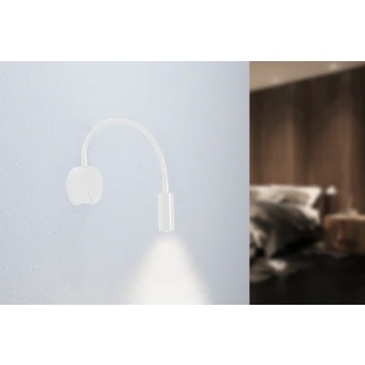 Afbeelding van LED Wandlamp/Bedlamp 3W, Flexibel, Warm Wit, Wit