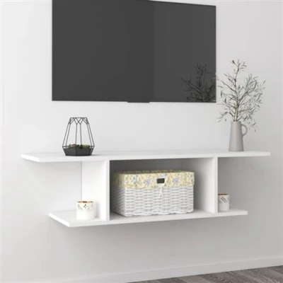 Afbeelding van Tv wandmeubel 103x30x26,5 cm wit