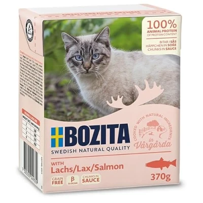 Afbeelding van 24x370g stukjes in Saus met Zalm Bozita Kattenvoer