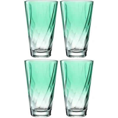 Afbeelding van Leonardo Drinkglas 300ml green TWIST SET/4