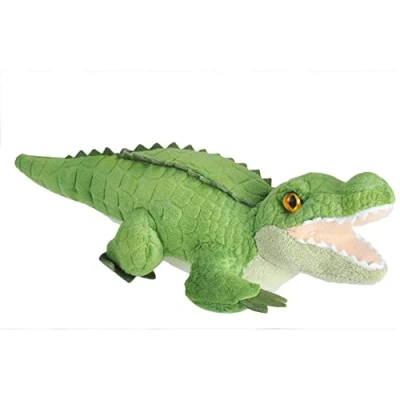 Afbeelding van Pluche knuffel krokodil van ongeveer 20 cm met echt geluid Speelgoed knuffelbeesten