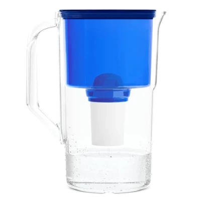 Afbeelding van Wessper Aqua Classic filterkaraf, inhoud 2,5 l, blauw, met 1 filterpatroon voor waterfilter, BPA vrij, compatibel Brita DAFI enz