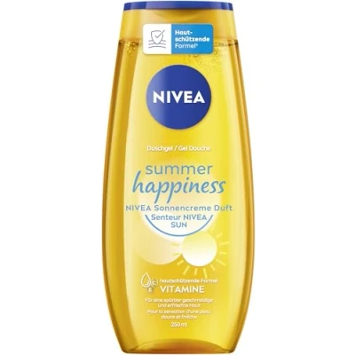 Afbeelding van Set van 6 NIVEA Shower Douchegel Zomer Happiness Geparfumeerde Zonnebrandcrème x 250 ml