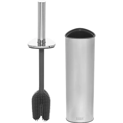 Afbeelding van Luxe Toiletborstel, Lekvrij, Antislip, RVS, Zilver Joseph Flex
