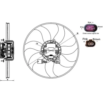 Afbeelding van MAHLE ORIGINAL CFF 170 000S Radiator Ventilator 365 12 300 Electrisch Zonder ventilatorraamwerk VOLKSWAGEN: Touran I, Golf 6, 5