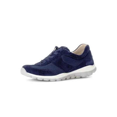 Afbeelding van Gabor Sneakers laag, Dames, Maat: 37, Blau Leer en imitatieleer
