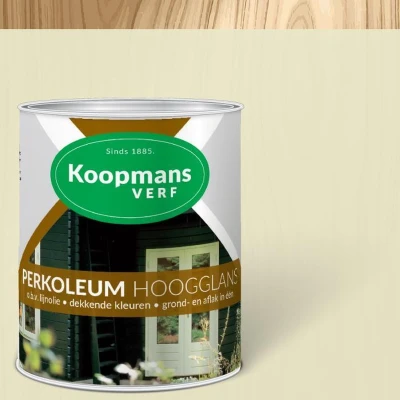 Afbeelding van Koopmans Perkoleum Hoogglans Dekkend Ready Mixed 0,75 ltr 302 roomwit Buitengevel &amp; Tuin