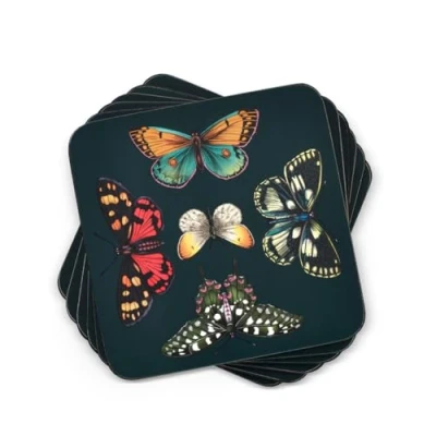 Afbeelding van Portmeirion Home &amp; Gifts 6 onderzetters kleurrijk 10,5 x cm