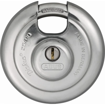 Afbeelding van Abus 26/90 RVS discushangslot verschillend sluitend 90 mm