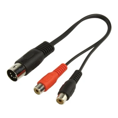 Afbeelding van Audio / video kabel 5p DIN steker 2x tulp kontra 0,20 m
